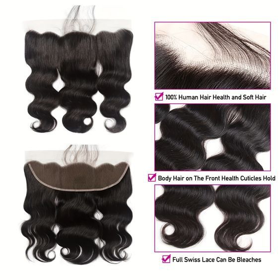 Unica Human Hair 13x4 Lace Frontal - Natural Color Body Wave