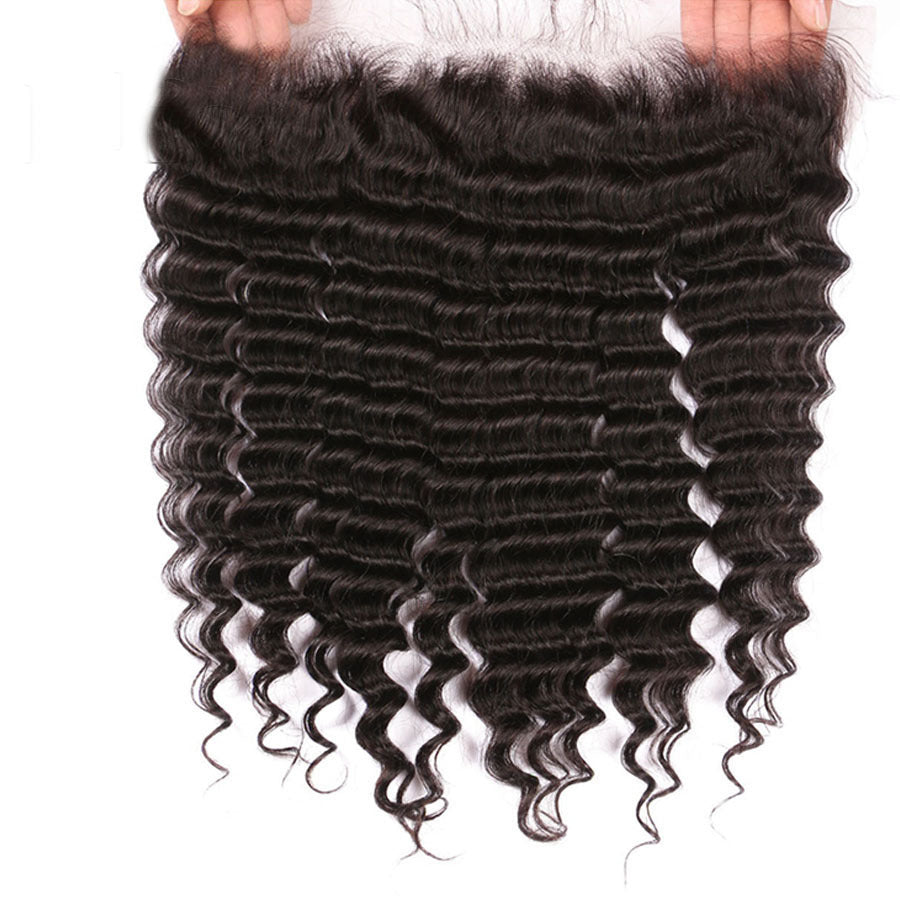 Unica Human Hair 13x4 Lace Frontal - Natural Color Deep Wave