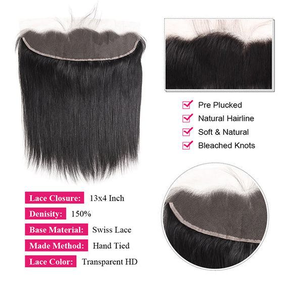 Unica Human Hair 13x4 Lace Frontal - Natural Color Straight