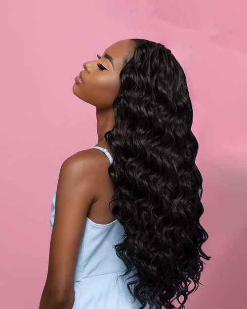 Deep Wave Human Hair Weft Natural Color - UnicaWigs