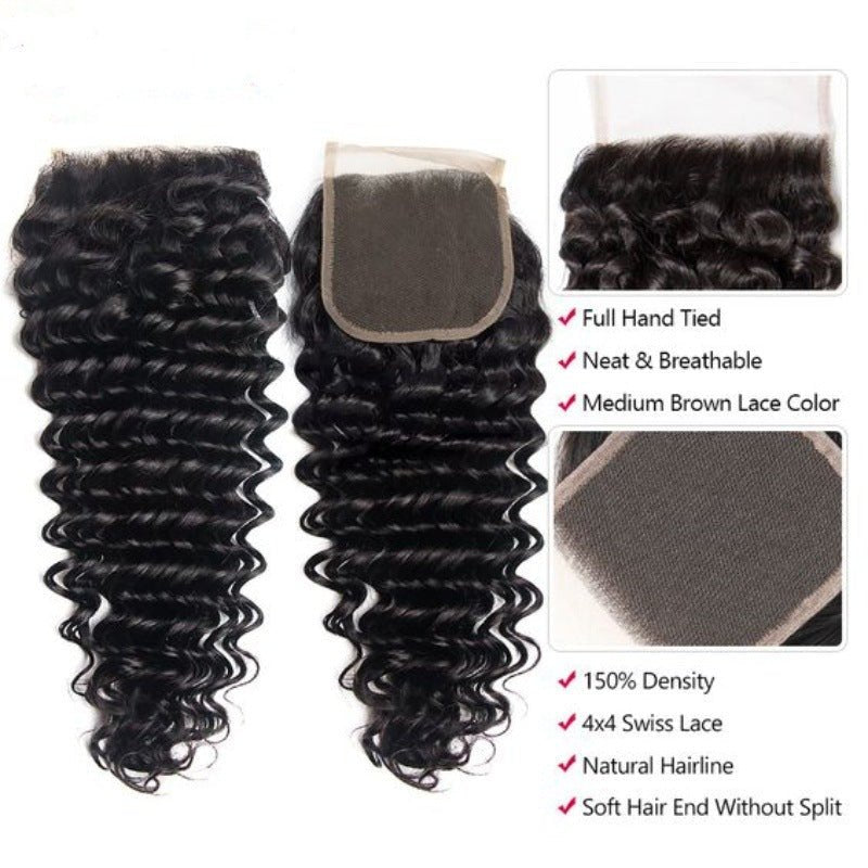 Unica 4x4 Lace Closure - Natural Color Deep Wave - UnicaWigs