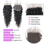 Unica 4x4 Lace Closure - Natural Color Water Wave - UnicaWigs