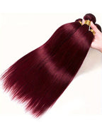 Unica Human Hair Weft – Silky Straight 99j Burgundy - UnicaWigs
