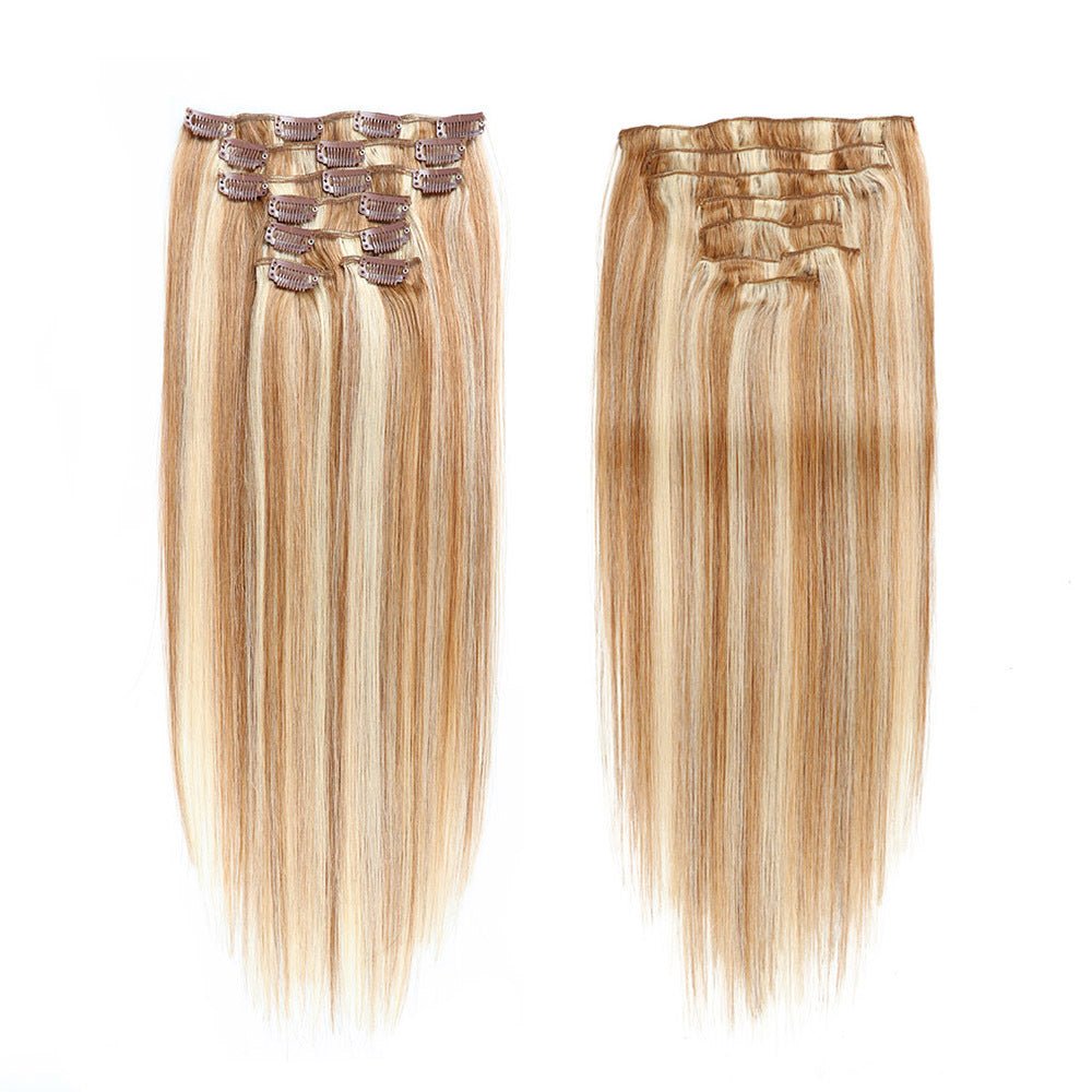 Unica Remy Straight Human Hair Clip-In Extensions – #12/613 - UnicaWigs