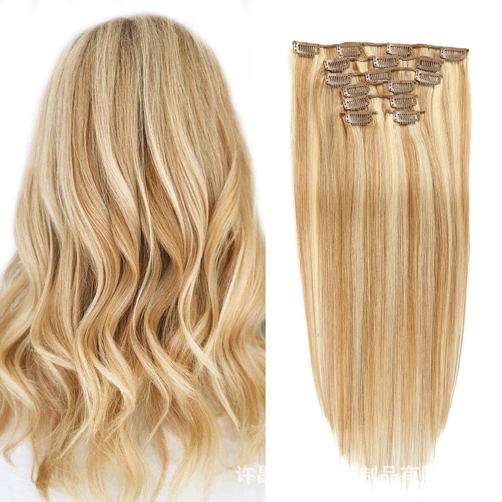 Unica Remy straight Human Hair Clip-In Extensions – 18/613 - UnicaWigs