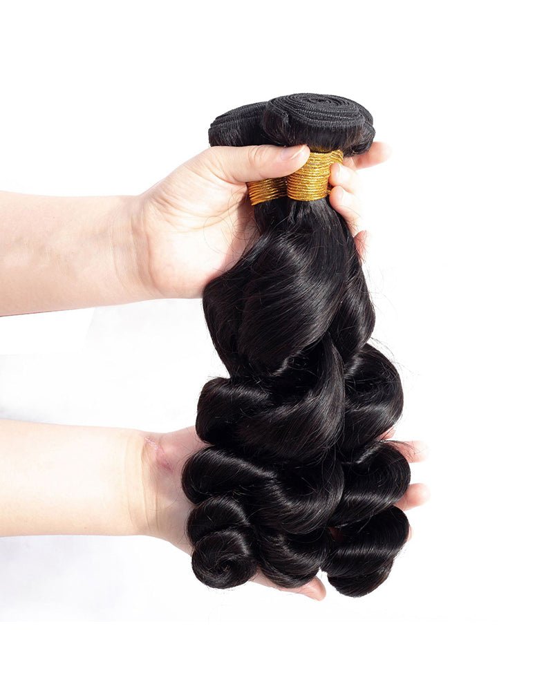 Unicawigs Human Hair Weft Loose Wave Natural Color - UnicaWigs