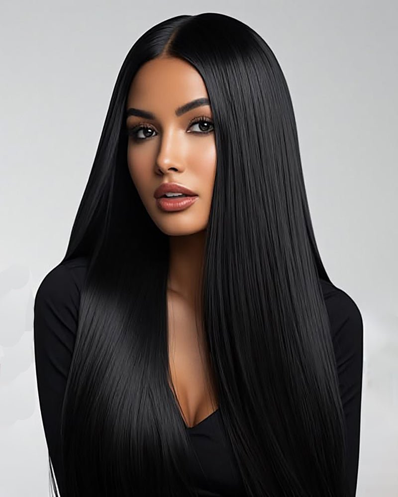 UnicaWigs Human Hair Weft Silk Straight Natural Color - UnicaWigs