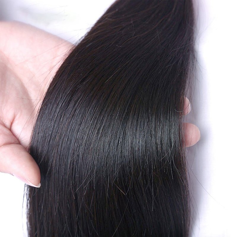 UnicaWigs Human Hair Weft Silk Straight Natural Color - UnicaWigs