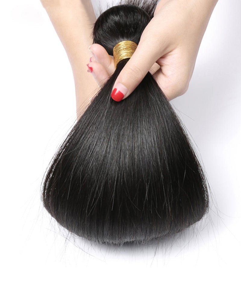 UnicaWigs Human Hair Weft Silk Straight Natural Color - UnicaWigs