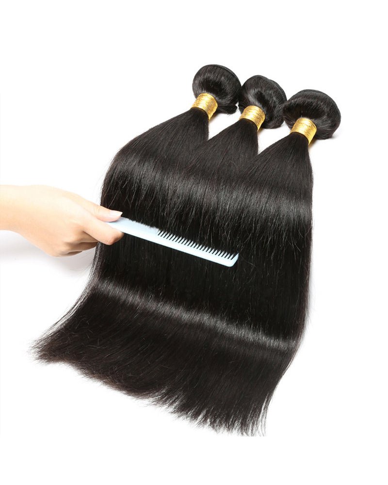 UnicaWigs Human Hair Weft Silk Straight Natural Color - UnicaWigs