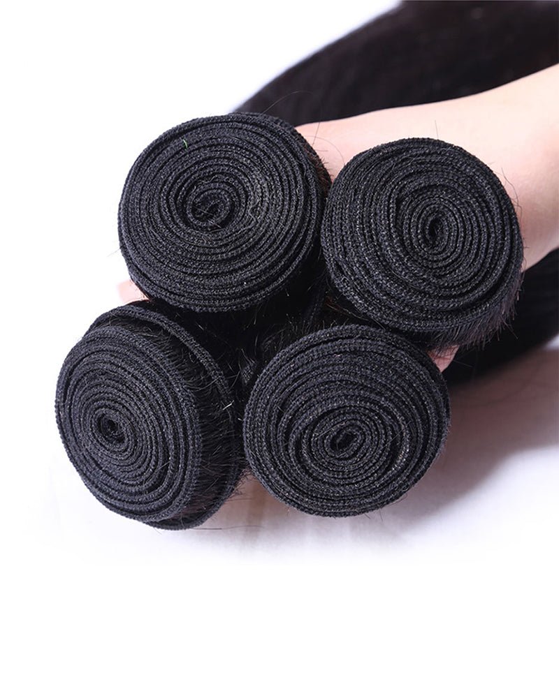 UnicaWigs Human Hair Weft Silk Straight Natural Color - UnicaWigs